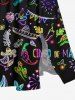 Plus Size Fish Plant Straw Hat Vegetable Floral Skull Print Split Hawaii Midi Dress -  