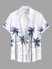 Coconut Tree Cloud Print Plus Size Matching Hawaii Beach Outfit For Couples -  