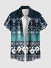 Ethnic Graphic Flower Dip Dye Ombre Print Plus Size Matching Hawaii Beach Outfit For Couples -  
