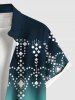 Ethnic Graphic Flower Dip Dye Ombre Print Plus Size Matching Hawaii Beach Outfit For Couples -  