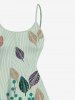 Robe asymétrique hawaïenne à imprimé tropical coloré grande taille - Vert clair S