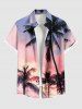 Contrastant Imprimé Cocotier et Ciel Grande Taille pour la Plage - Rose clair 