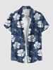 Flower Tropical Leaf Print Plus Size Matching Hawaii Beach Outfit For Couples -  