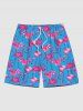 Flamingo Print Plus Size Matching Hawaii Beach Outfit For Couples -  