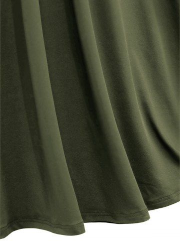 Plus Size Medieval Renaissance Grommets Lace Up Mesh Bell Sleeves Buckle Belt Dress