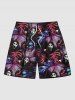 Tropical Leaf Ghost Print Plus Size Matching Hawaii Beach Outfit For Couples -  