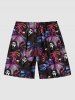 Tropical Leaf Ghost Print Plus Size Matching Hawaii Beach Outfit For Couples -  