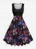 Tropical Leaf Ghost Print Plus Size Matching Hawaii Beach Outfit For Couples -  