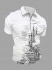 Sailboat Sea Waves Cruise Print Plus Size Matching Beach Couples Outfit -  