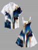 Plus Size Cruise Ocean Currents Metallica Pattern Print Hawaii Tank Dress -  