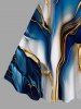Plus Size Cruise Ocean Currents Metallica Pattern Print Hawaii Tank Dress -  