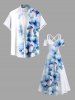 Plus Size Ombre Hibiscus Flower Print Cold Shoulder Crisscross Hawaii Maxi Dress -  