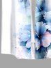 Plus Size Ombre Hibiscus Flower Print Buttons Pocket Hawaii Shirt For Men -  