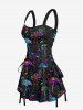 Flamingo Colorful Galaxy Print Matching Hawaii Beach Outfit For Couples -  