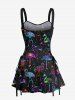 Flamingo Colorful Galaxy Print Matching Hawaii Beach Outfit For Couples -  