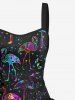 Flamingo Colorful Galaxy Print Matching Hawaii Beach Outfit For Couples -  
