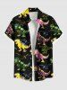 Colorful Dinosaur Print Plus Size Matching Hawaii Beach Outfit For Couples -  
