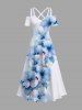 Ombre Hibiscus Flower Print Plus Size Matching Hawaii Beach Outfit For Couples -  