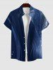 Tenue de Plage Grande Taille pour Couples en Dégradé de Couleurs - Bleu de Minuit 