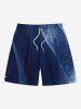 Tenue de Plage Grande Taille pour Couples en Dégradé de Couleurs - Bleu de Minuit 
