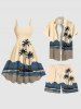 Plus Size Coconut Tree Seascape Print Hawaii Beach Shorts For Men -  