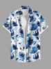 Flowers Watercolor Print Plus Size Matching Hawaii Beach Outfit For Couples -  