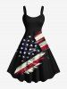 Patriotic American Flag Light Beam 3D Print Plus Size Matching Outfit For Couples -  