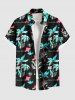 Coconut Tree Bird Letters Print Plus Size Matching Hawaii Beach Outfit For Couples -  