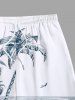 Coconut Tree Seascape Boat Print Plus Size Matching Hawaii Beach Outfit For Couples -  