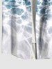 Plus Size Coconut Tree Water Ripples Print Buttons Pocket Hawaii Shirt For Men -  