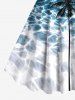 Plus Size Coconut Tree Water Ripples Print Hawaii Tank Dress -  