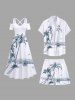 Plus Size Coconut Tree Seascape Boat Print Hawaii Beach Shorts For Men -  