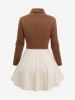 Ruched Bust Ruffles Solid Cami Top and Cropped Top Set and Lace-up Split Pockets Flare Pants Plus Size Outfit -  