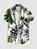 Ombre Tropical Leaf Spotted Print Plus Size Matching Hawaii Beach Outfit For Couples -  
