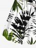 Ombre Tropical Leaf Spotted Print Plus Size Matching Hawaii Beach Outfit For Couples -  