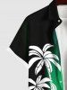 Coconut Tree Glitter Curve Light Beam 3D Print Plus Size Matching Hawaii Beach Outfit For Couples -  