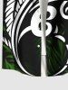 Plus Size Tropical Leaf Paisley Floral Print Buttons Pocket Hawaii Shirt For Men -  