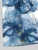 Plus Size Ombre Smoke Print Hawaii Drawstring Beach Shorts For Men -  