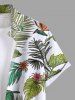 Chemise hawaïenne à imprimé floral tropical et grandes tailles avec poche boutonnée pour homme - Vert S
