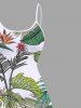 Robe asymétrique hawaïenne à imprimé floral tropical grande taille - Vert 1X