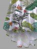 Robe asymétrique hawaïenne à imprimé floral tropical grande taille - Vert 1X