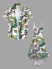 Robe asymétrique hawaïenne à imprimé floral tropical grande taille - Vert 1X