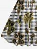 Plus Size Coconut Tree Birds Pin Dot Print Hawaii Vintage Swing A Line Dress -  