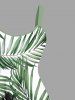 Coconut Tree Tropical Leaf Print Plus Size Matching Hawaii Beach Outfit For Couples -  