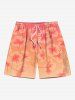 Tenue de plage hawaïenne assortie grande taille à imprimé floral Dip Dye Ombré pour couples - Orange 