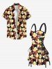 Bacon Fried Egg Print Lace Up Hawaii Tank Dress -  