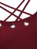 Crossbanding Collar Solid A Line Dress -  