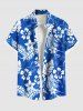 Tropical Flowers Leaf Print Plus Size Matching Hawaii Beach Outfit For Couples -  