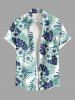 Tenue de Plage à Imprimé Feuilles Tropicales Grande-Taille pour Couples - Bleu clair 