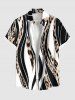 Leopard Curve Colorblock Print Plus Size Matching Hawaii Beach Outfit For Couples -  
